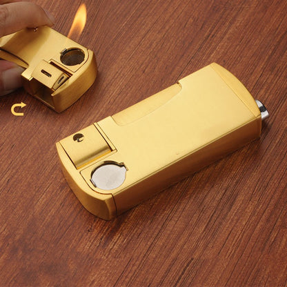 Integrated Pipe Oblique Fire Inflatable Lighter Can Smoke Silk