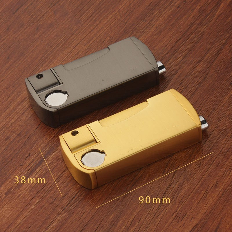 Integrated Pipe Oblique Fire Inflatable Lighter Can Smoke Silk